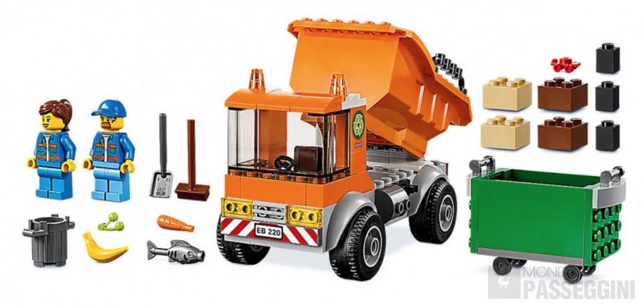LEGO City Great Vehicles Camion della Spazzatura, Include 2 Minifigure e  Accessori, Veicoli Giocattolo per Bambino di 4+ Anni, 60220